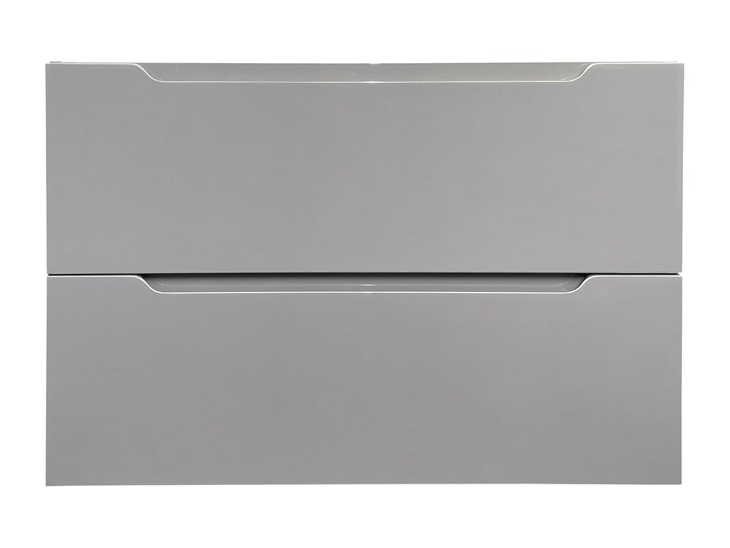 Szafka łazienkowa pod umywalkę wisząca - Szary - 80 cm - STEFANIE