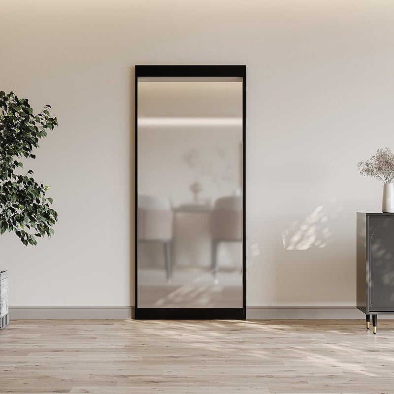 Drzwi przesuwne z niewidoczną szyną - aluminium i matowe szkło hartowane - 83 x 210 cm - TORIPA