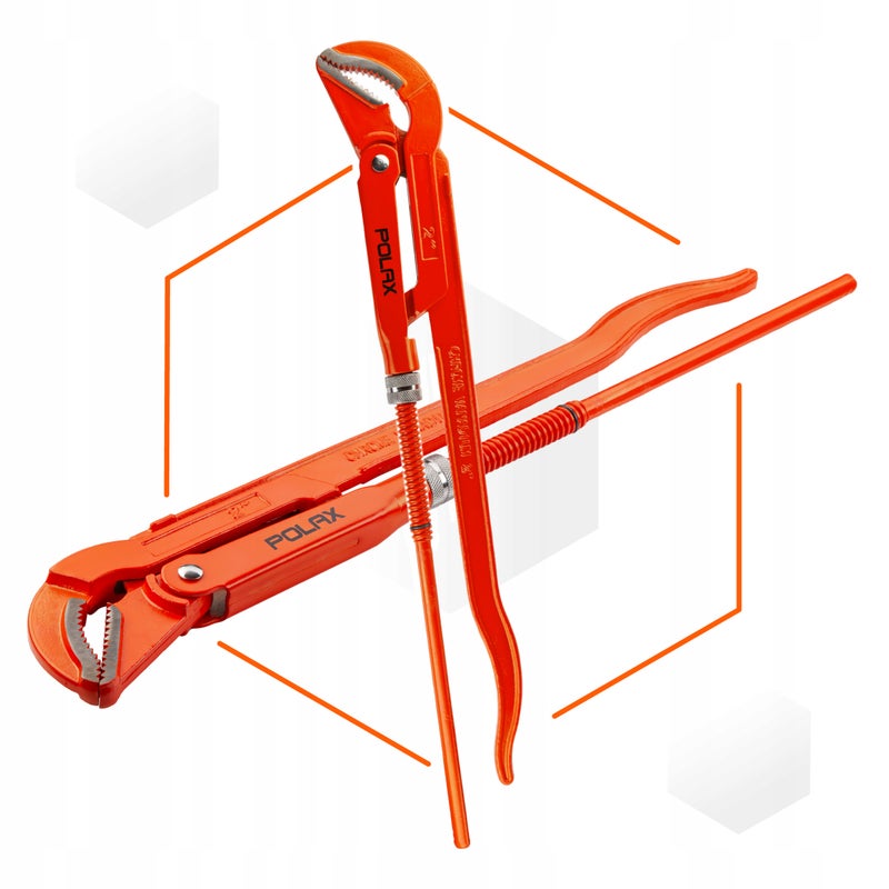 Polax Klucz do rur szczypce hydrauliczne typ 45° 1.5 cale