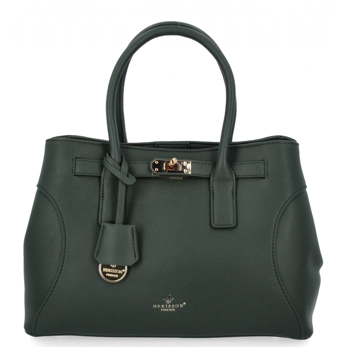 Torebka Damska Kuferek 3 Komory firmy Herisson 275C6016 Butelkowa Zieleń