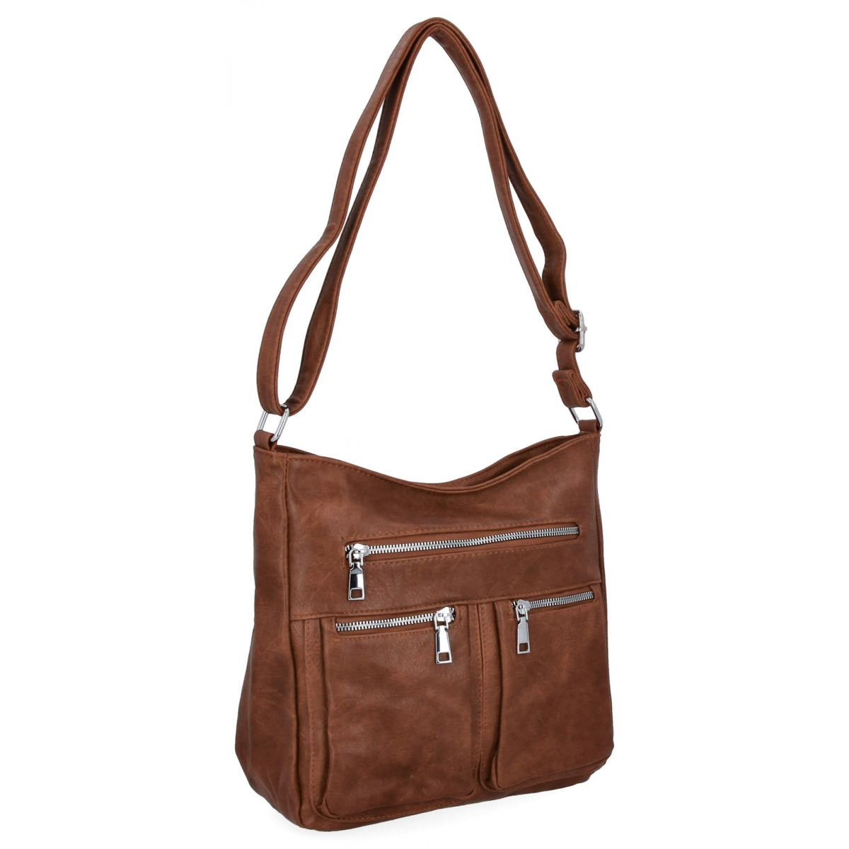 Uniwersalna Torebka Damska Listonoszka firmy Herisson 13K391 Brązowa