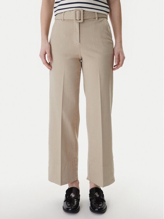 Marella Spodnie materiałowe Nicchia 2613131074 Beżowy Regular Fit