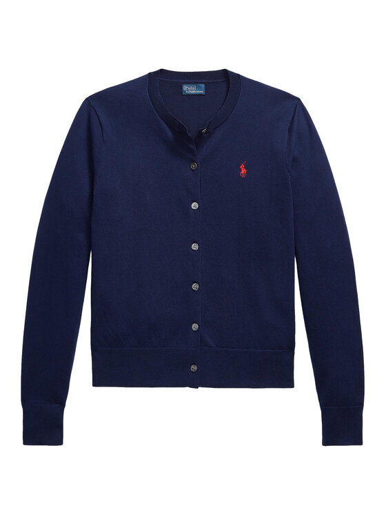 Polo Ralph Lauren Kardigan 211971871004 Granatowy Slim Fit