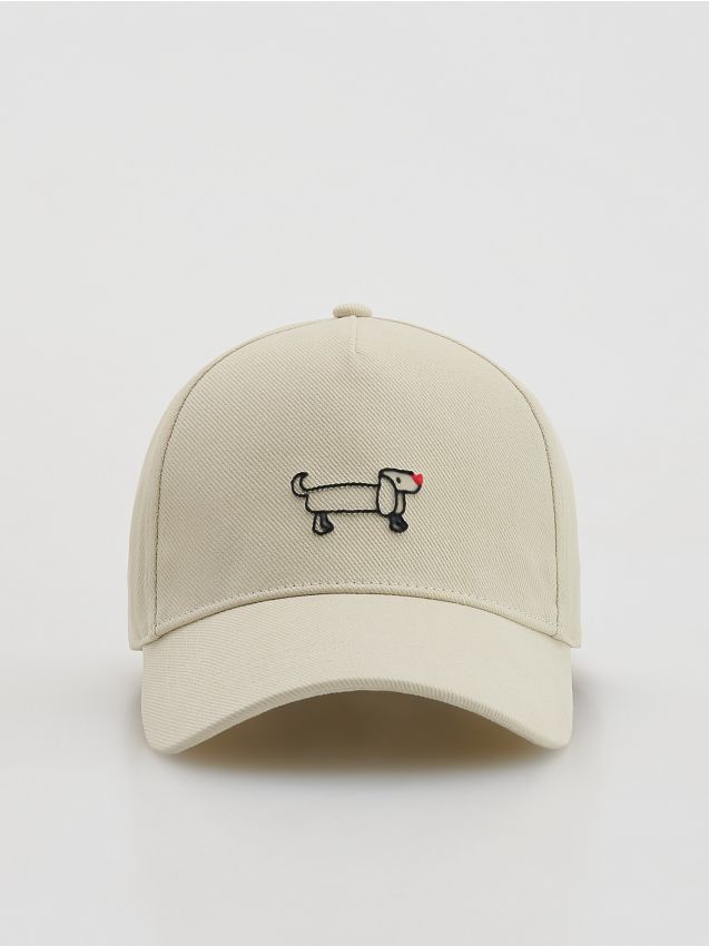 Reserved - Czapka baseball z haftem - beżowy