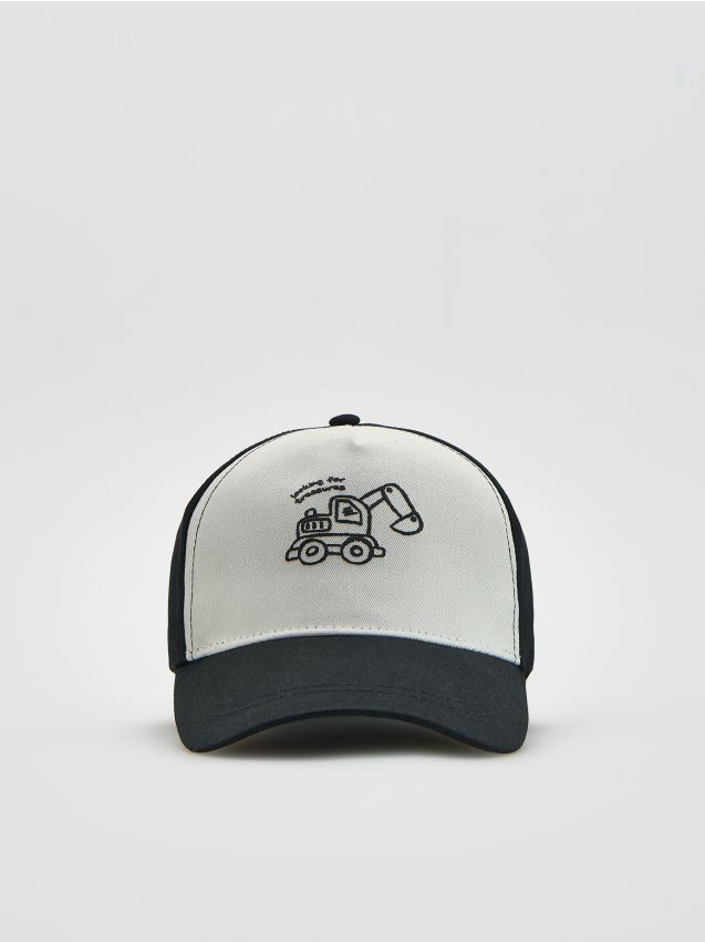 Reserved - Bawełniana czapka z daszkiem - wielobarwny