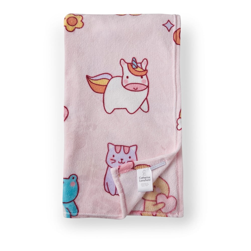 Różowy polarowy koc dziecięcy 130x170 cm Forever Together – Catherine Lansfield