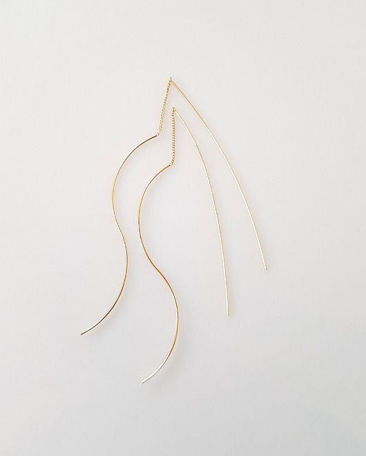 Kolczyki pozłacane Zakręcone Igiełki