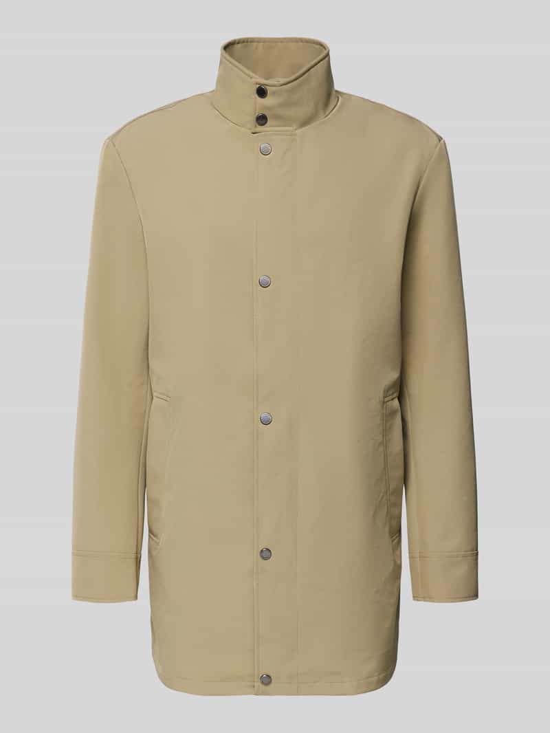 Płaszcz o kroju regular fit ze stójką