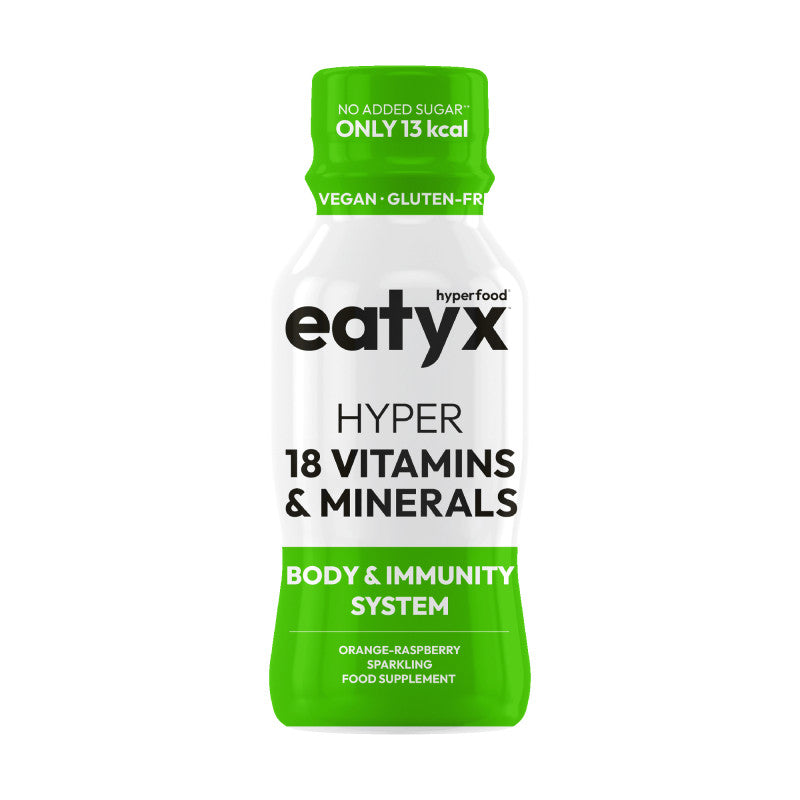 EATYX HYPERFOOD 18 VITAMINS&MINERALS Minerały i witaminy pomarańcza-malina 95ml