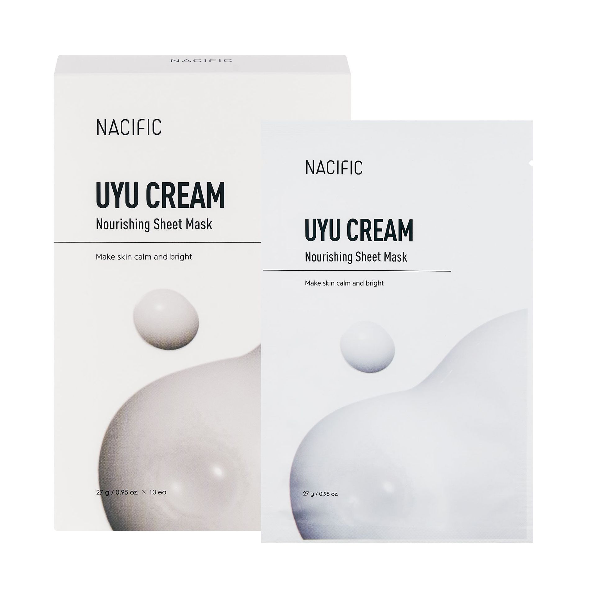 NACIFIC UYU CREAM NOURISHING MASK Intensywnie odżywiająca maska w płachcie 10 szt.