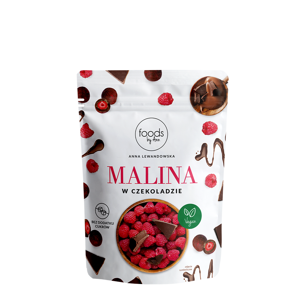 LEVANN FOODS BY ANN Malina liofilizowana w czekoladzie 50 g