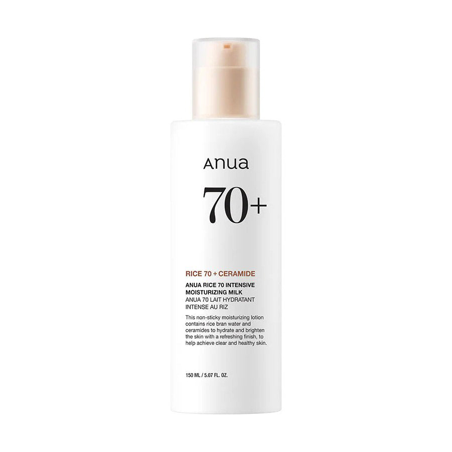 ANUA RICE 70 + CERAMIDE INTENSIVE MOISTURIZING MILK Intensywnie nawilżające mleczko do twarzy 150 ml