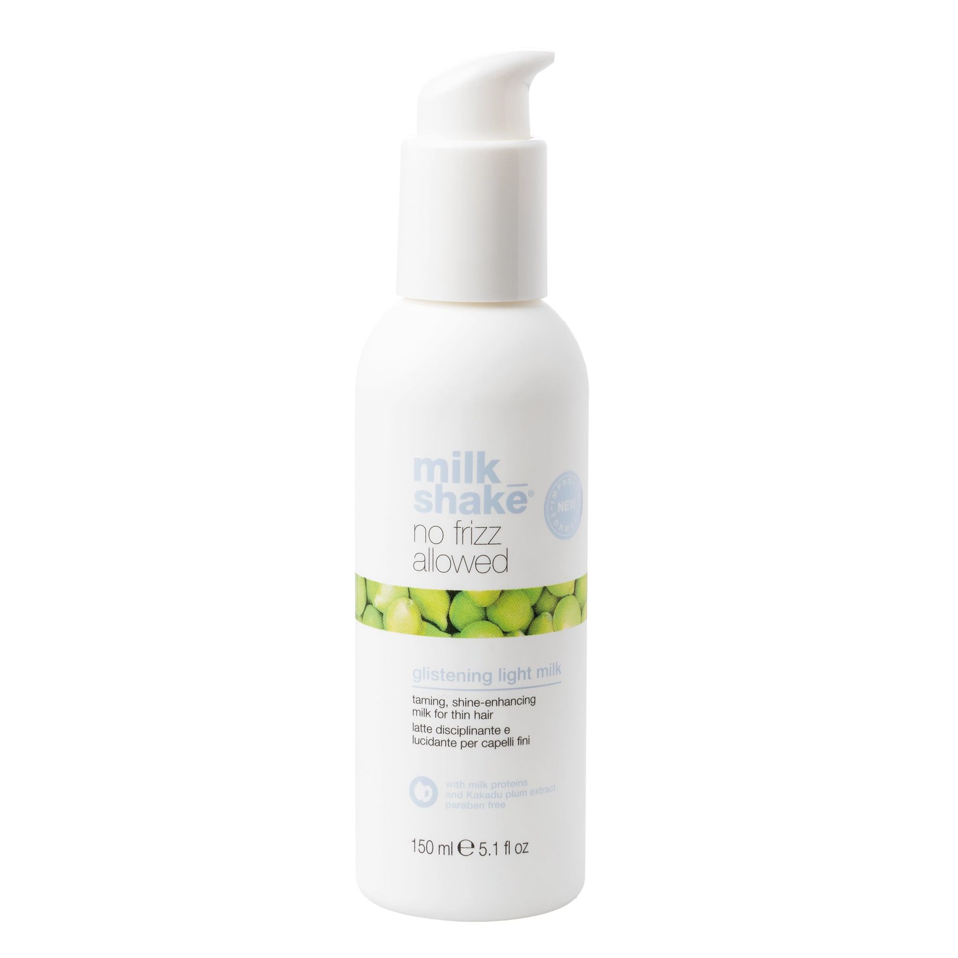 MILK SHAKE NO FRIZZ ALLOWED GLISTENING LIGHT MILK Lekkie mleczko nabłyszczające do włosów cienkich 150 ml