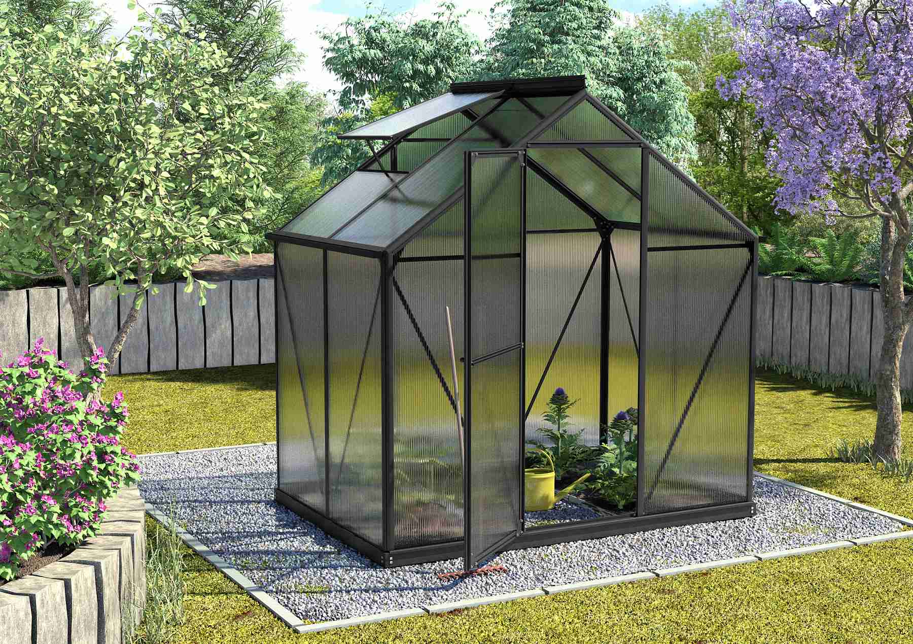 VITAVIA szklarnia TRITON 2500 PC 4 mm czarna LG3644