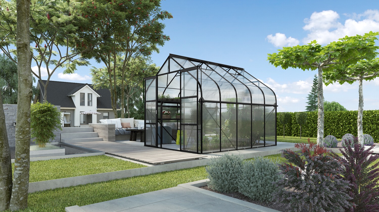 VITAVIA szklarnia DIANA 8300 PC 4 mm czarna LG4227