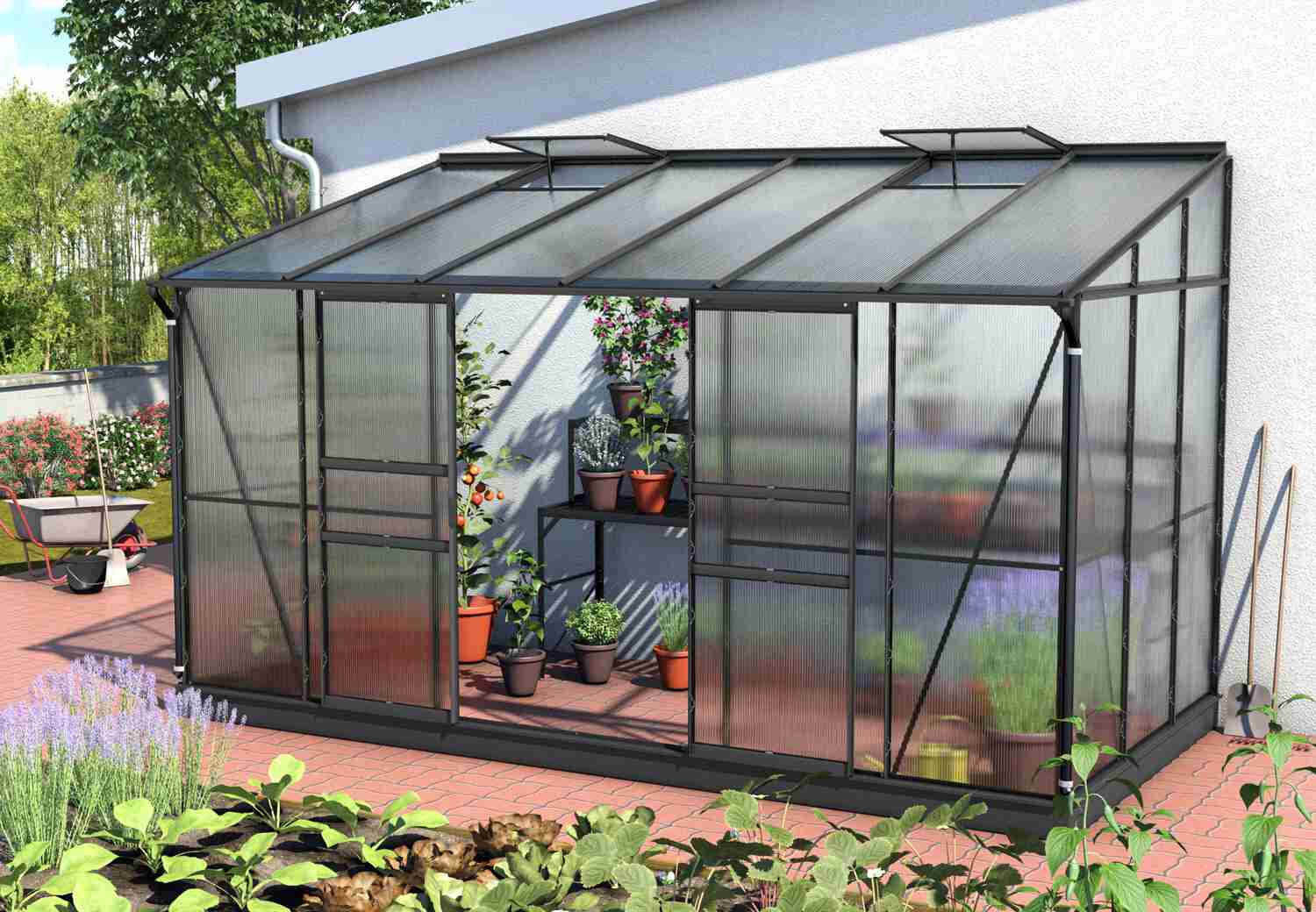 VITAVIA szklarnia IDA 7800 PC 6 mm czarna LG3553