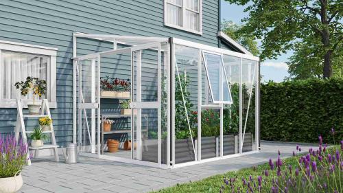 VITAVIA szklarnia ATHENA 7000 szkło 3 mm + PC 10 mm biała