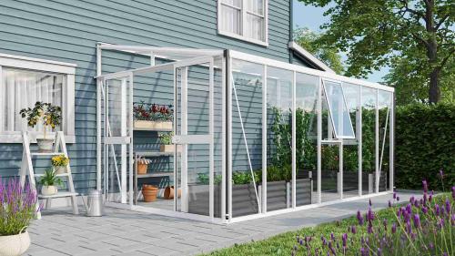 VITAVIA szklarnia ATHENA 11900 szkło 3 mm + PC 10 mm biała