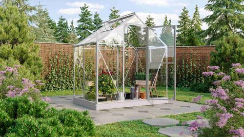 VITAVIA szklarnia TRITON 2500 szkło 3 mm srebrna