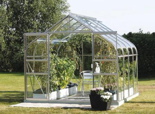 VITAVIA szklarnia DIANA 6700 szkło przezroczyste 3 mm srebrna