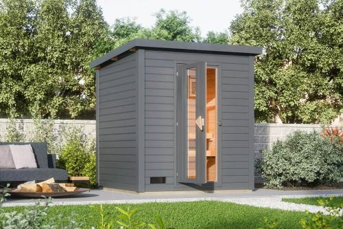 KARIBU Sauna fińska HYTTI 2 (97707) terragrau