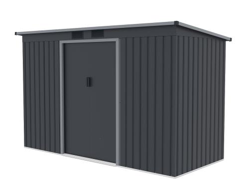 LANITPLAST domek ogrodowy narzędziowy HALLE 94 ANTRACYT