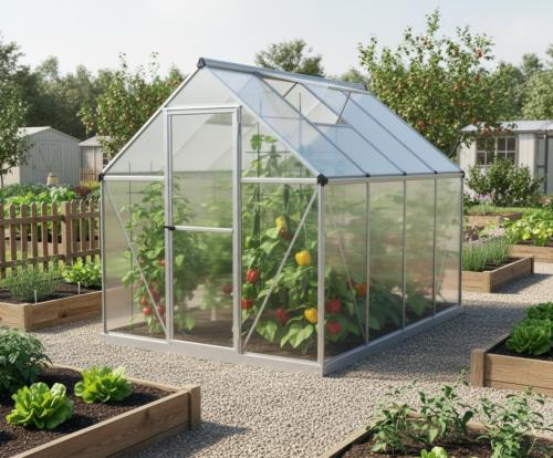 LANITPLAST szklarnia SARANA 6x8 PC 4 mm srebrna