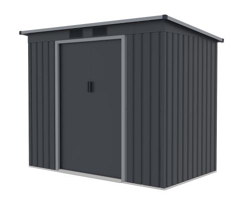 LANITPLAST domek ogrodowy narzędziowy HALLE 74 ANTRACYT