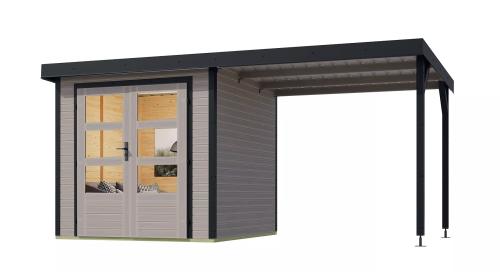 KARIBU dom hybrydowy JUPITER D (93434) jasnoszary / antracyt