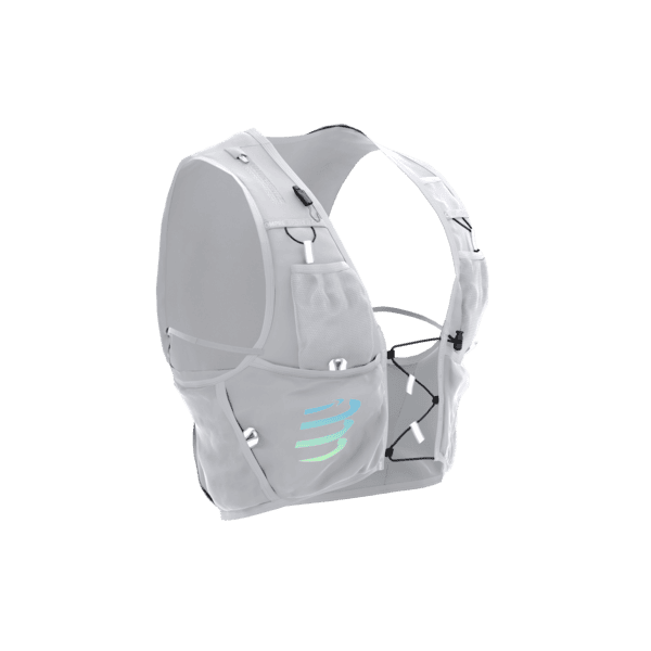 COMPRESSPORT Plecak do biegania ULTRUN EVO 10 PACK gray violet/blue green +2x soft flask