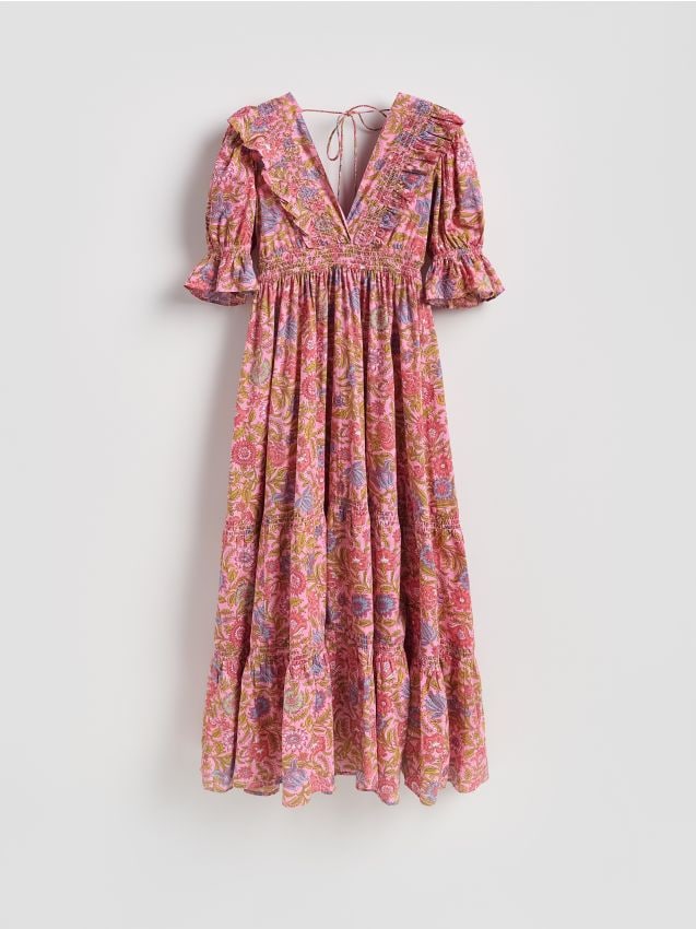 Reserved - Sukienka we wzór - zielony