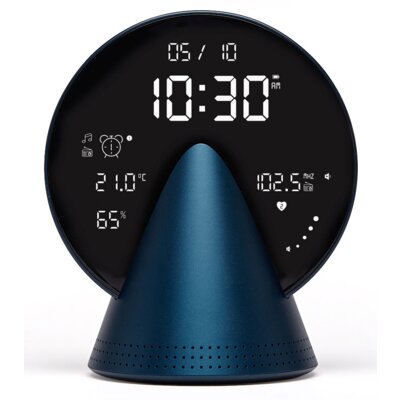 Budzik LEXON Conic Clock Niebieski