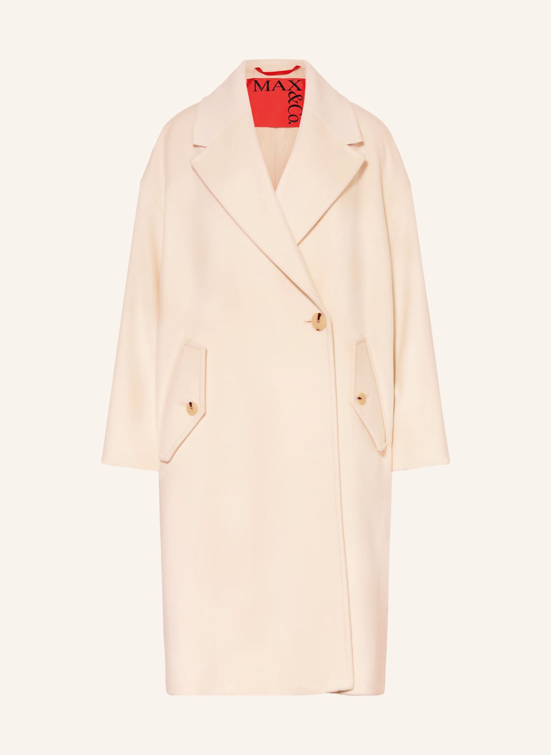 Max & Co. Płaszcz Wełniany Mcocactus Z Dodatkiem Kaszmiru weiss