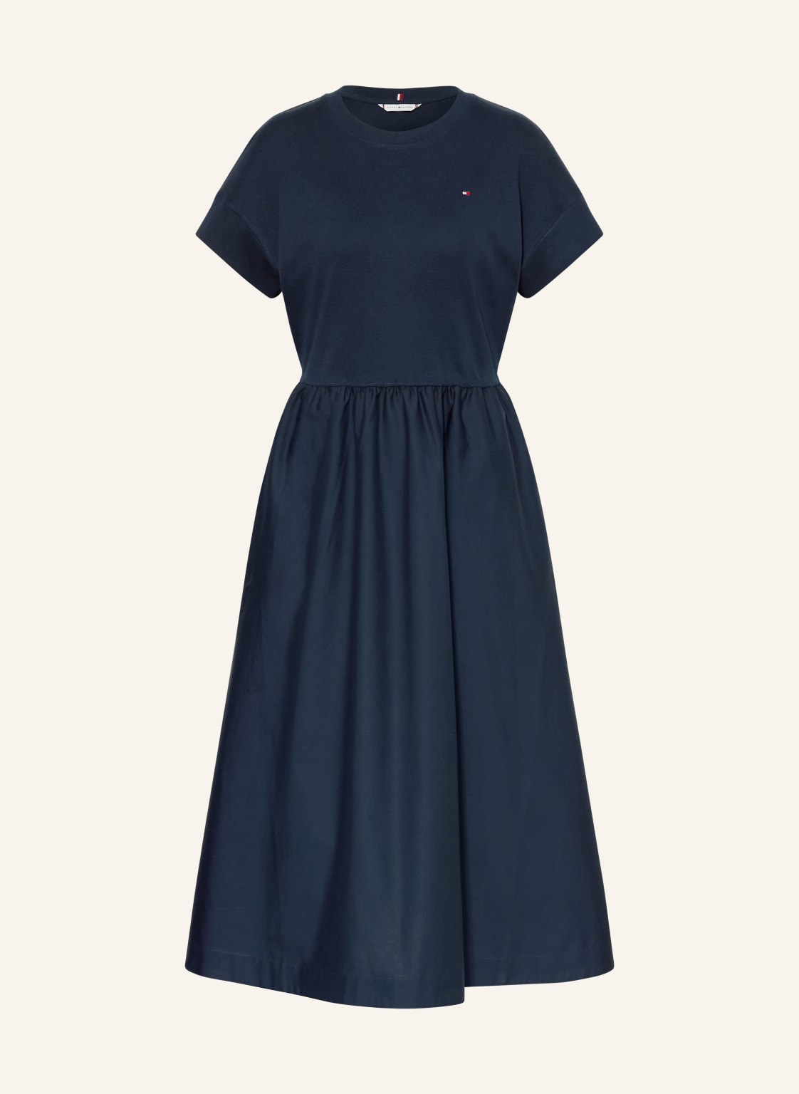 Tommy Hilfiger Sukienka Cody Z Mieszanki Materiałów blau