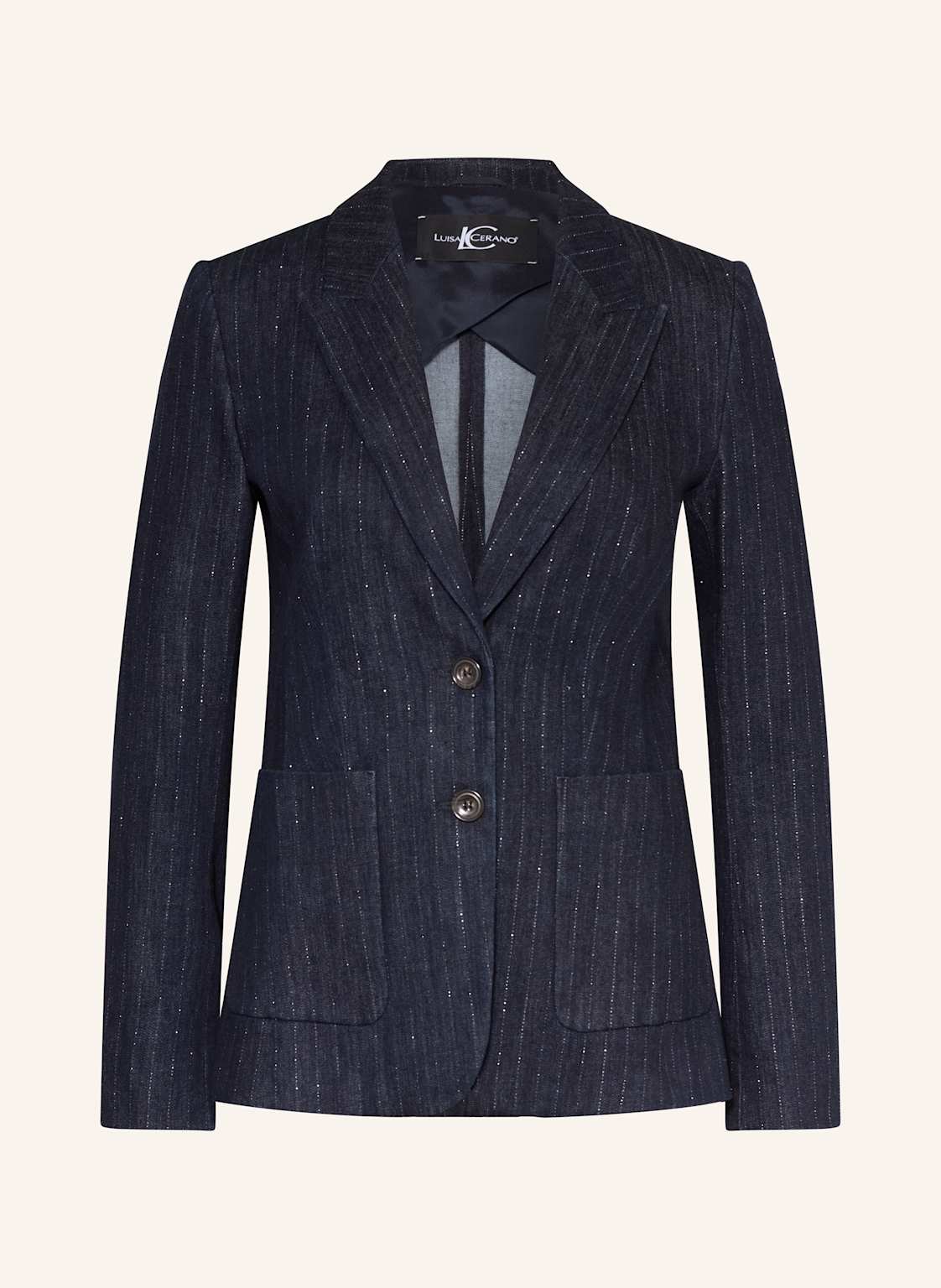 Luisa Cerano Blezer W Stylu Jeansowym Z Błyszczącą Przędzą blau