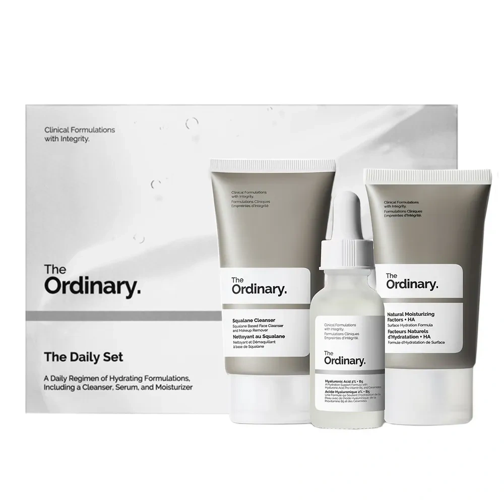 The Ordinary The Daily Set zestaw serum 30 ml + krem 30 ml + płyn 50 ml