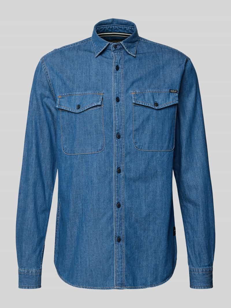 Koszula jeansowa o kroju regular fit z czystej bawełny
