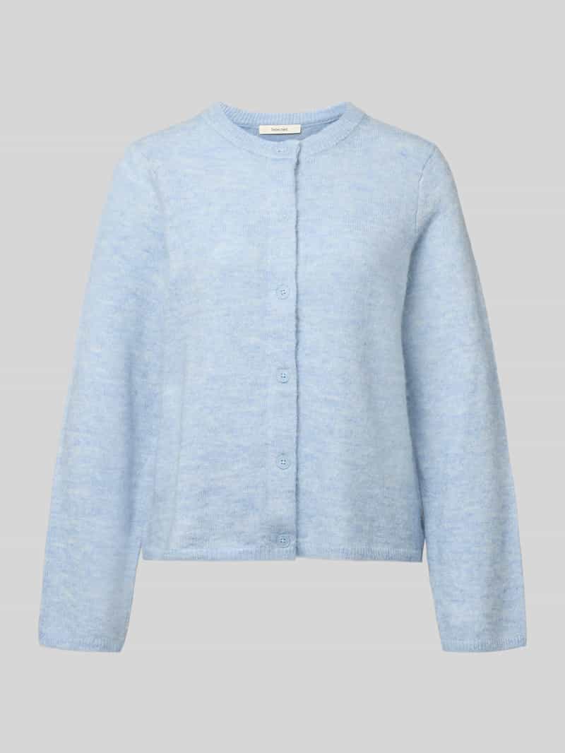 Bluza rozpinana o kroju regular fit z mieszanki wełny z dodatkiem wełny z alpaki model ‘LULU NEW’