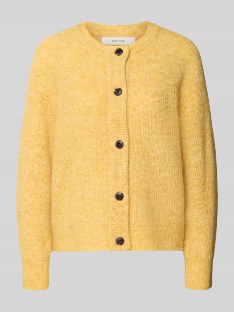 Kurtka o kroju regular fit z dzianiny z mieszanki wełny z dodatkiem wełny z alpaki model ‘LULU’