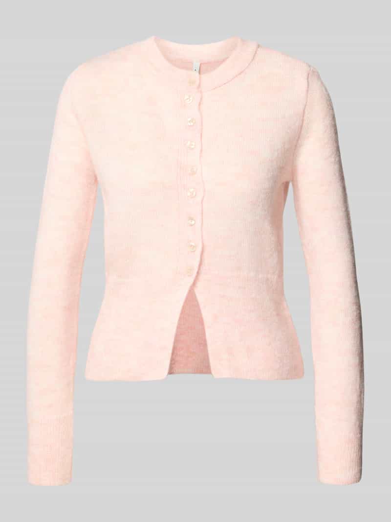 Kurtka z dzianiny o kroju regular fit z jednorzędową listwą guzikową model ‘ELLA’