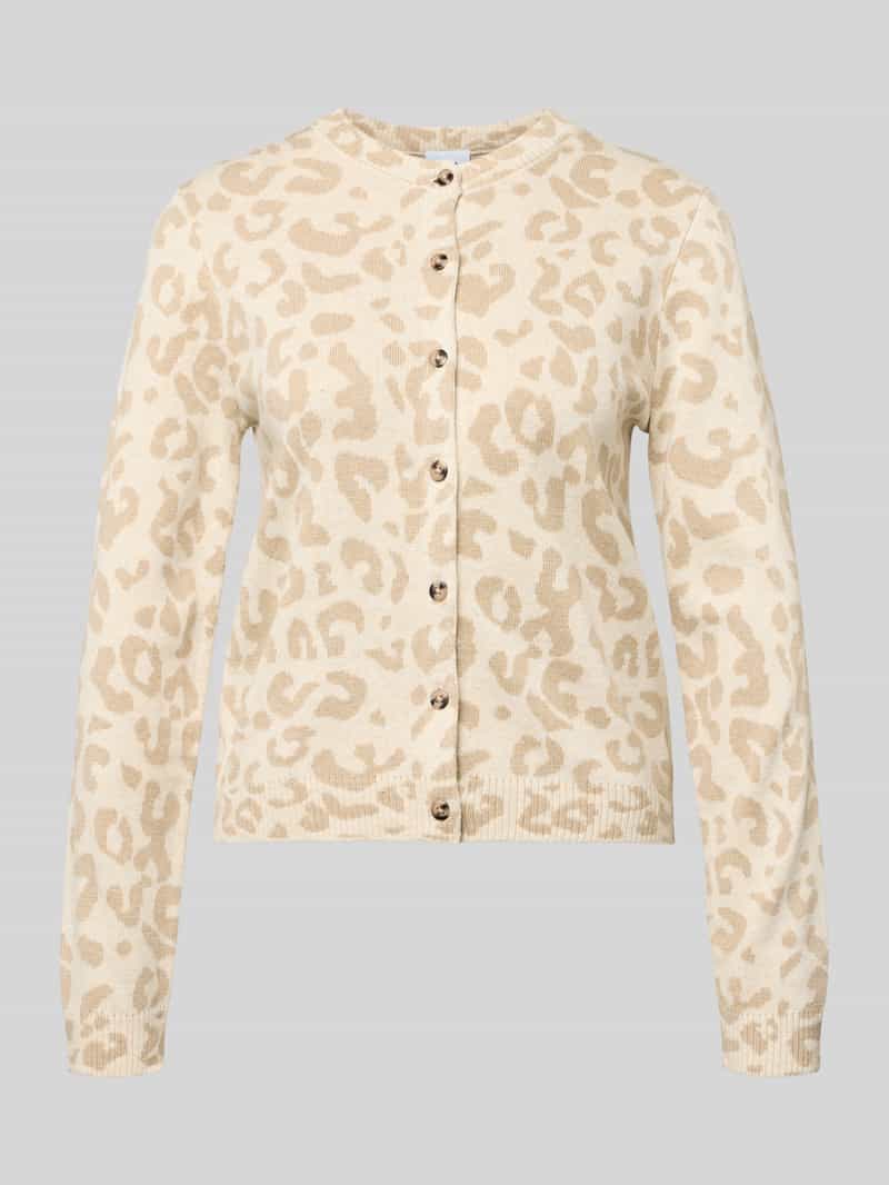 Kardigan o kroju regular fit z dodatkiem wiskozy model ‘Mayas’