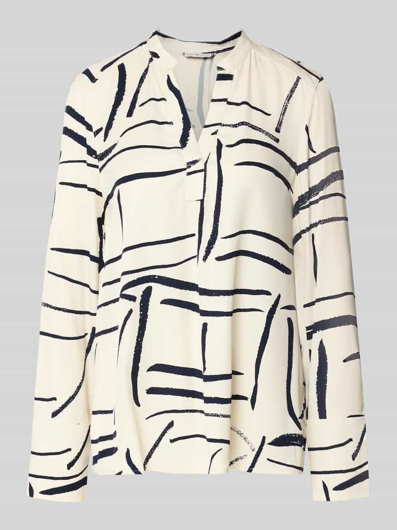 Bluzka koszulowa o kroju regular fit z czystej wiskozy