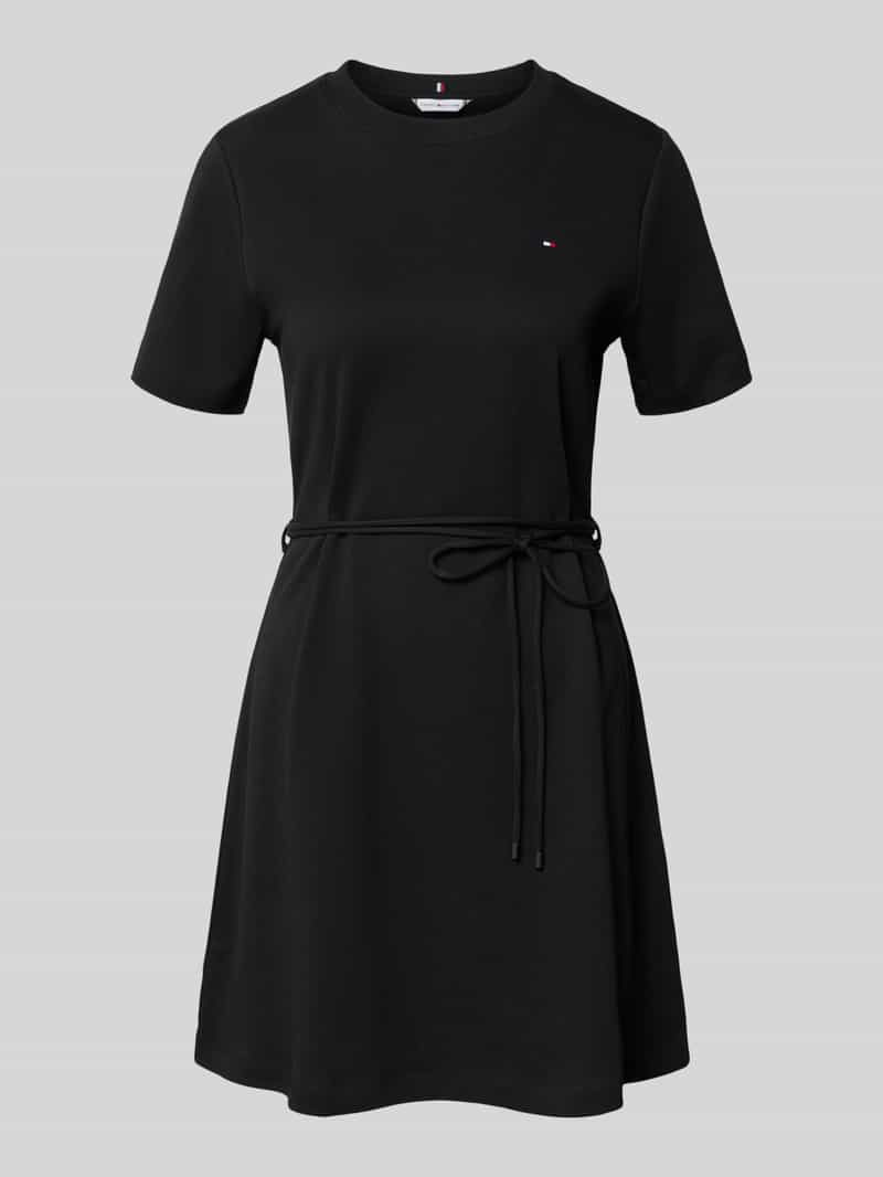 Sukienka taliowana z dzianiny dresowej z czystej bawełny