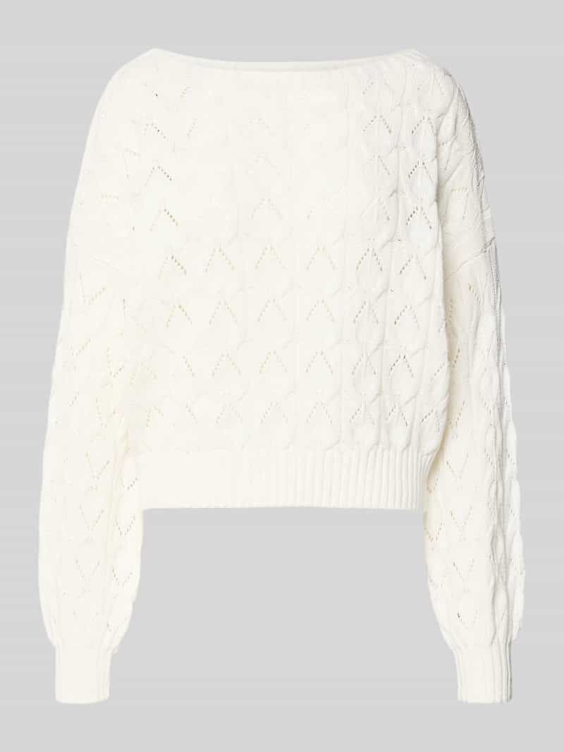 Sweter o kroju relaxed fit z mieszanki bawełny model ‘BRYNN’