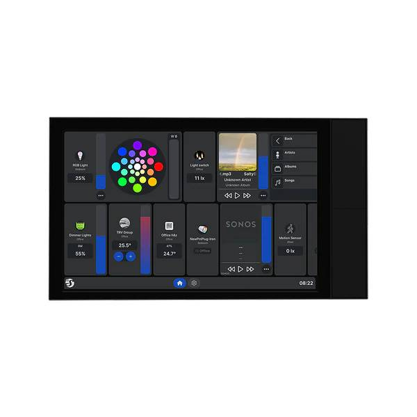 Shelly Wall Display XL - inteligentny panel sterowania z przekaźnikiem 5A WiFi/Bluetooth - czarny
