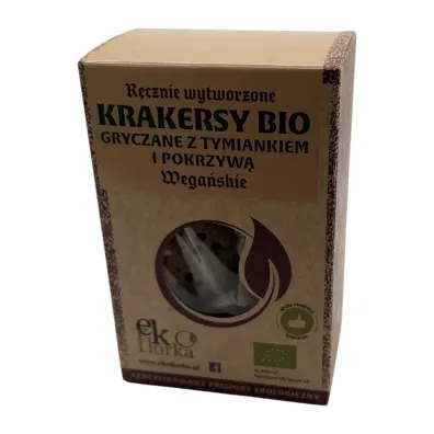 Ekoflorka Krakersy gryczane z tymiankiem i pokrzywą 90 g Bio - żywność