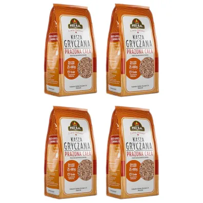 Pzz Kasza gryczana prażona cała zestaw 1.6 kg