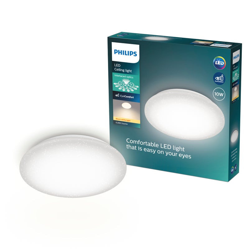 Plafon LED Philips Lampa Sufitowa 10W 1000lm 2700K z Efektem Gwiazd Moire CL200