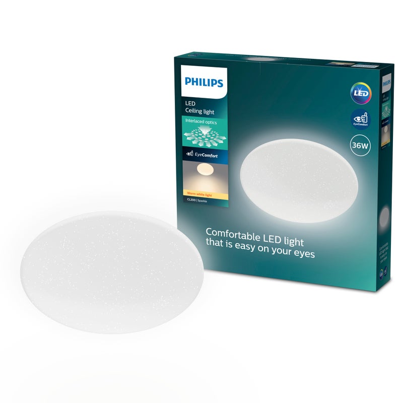 Plafon LED Philips Lampa Sufitowa 36W 3600lm 2700K z Efektem Gwiazd Moire CL200