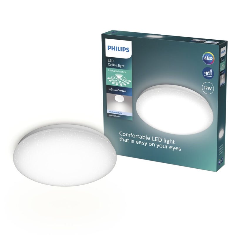 Plafon LED Philips Lampa Sufitowa 17W 1900lm 4000K z Efektem Gwiazd Moire CL200